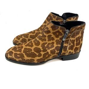 Naturalizer 27 Edit Capree Leopard Print Cow Hair Booties Size 9.5M NEW